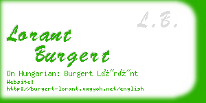 lorant burgert business card